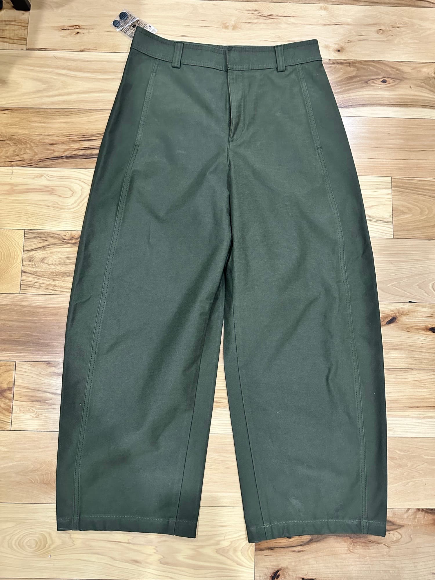 유니클로 저지배럴팬츠 올리브 L사이즈 팝니다. - 1