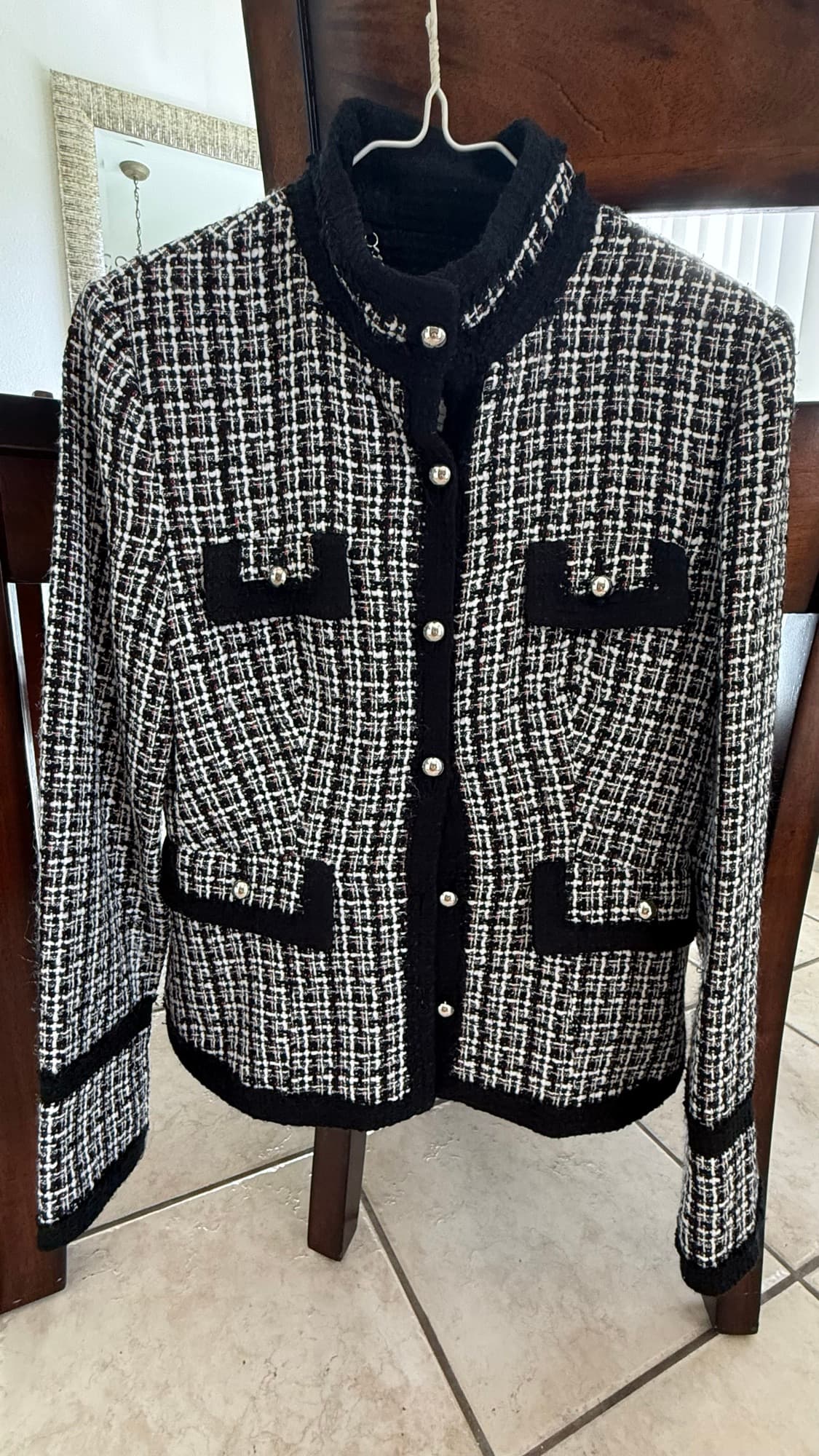 White & Black market tweed Jacket - 1