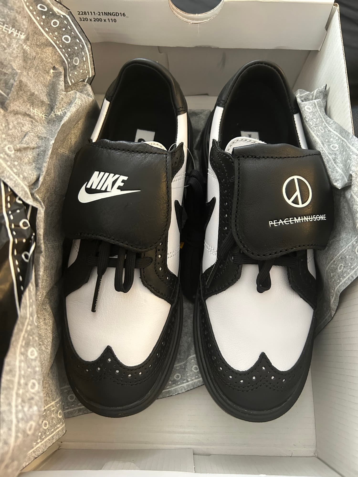 235 나이키 권도 1 지드래곤 피스마이너스원 판다 신발 운동화 - 1