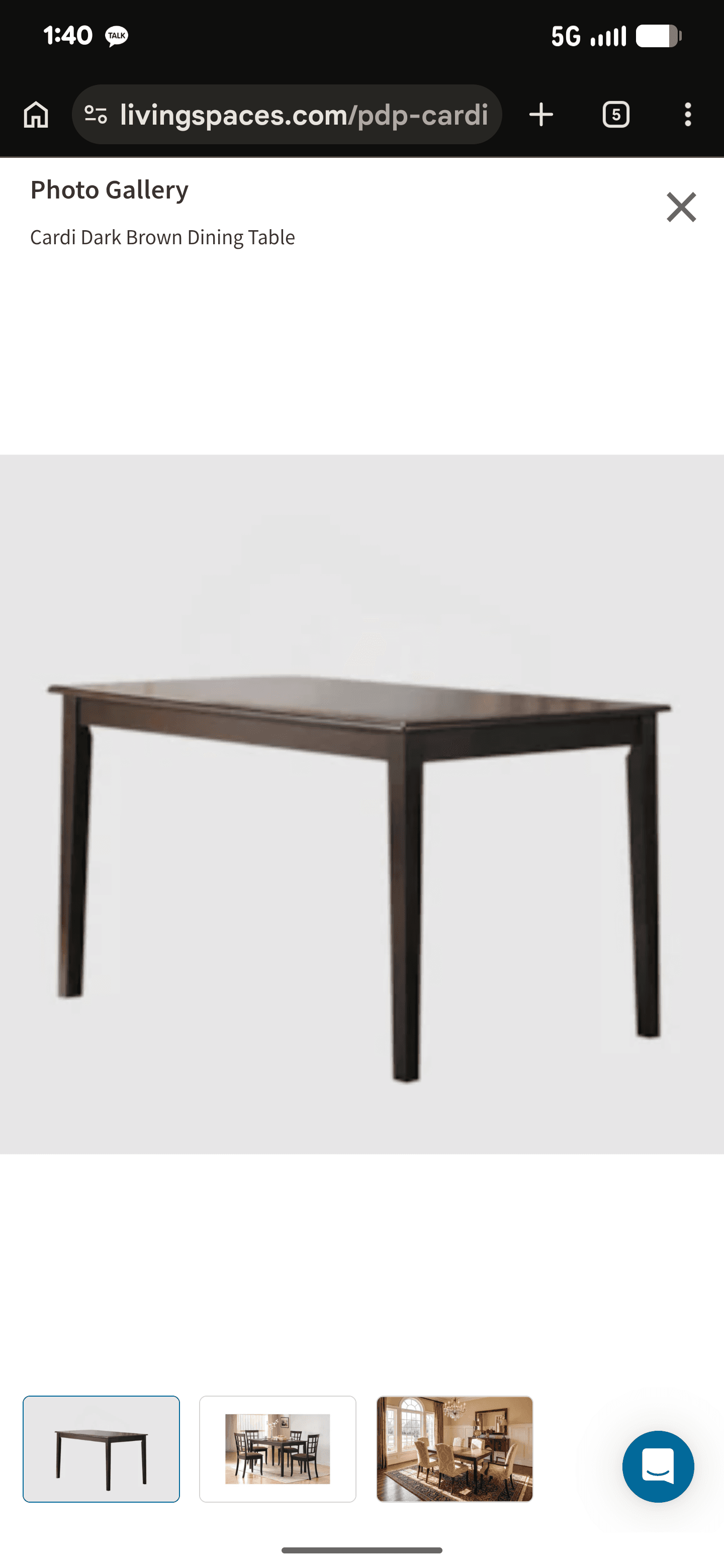 Dining table and chairs - 1