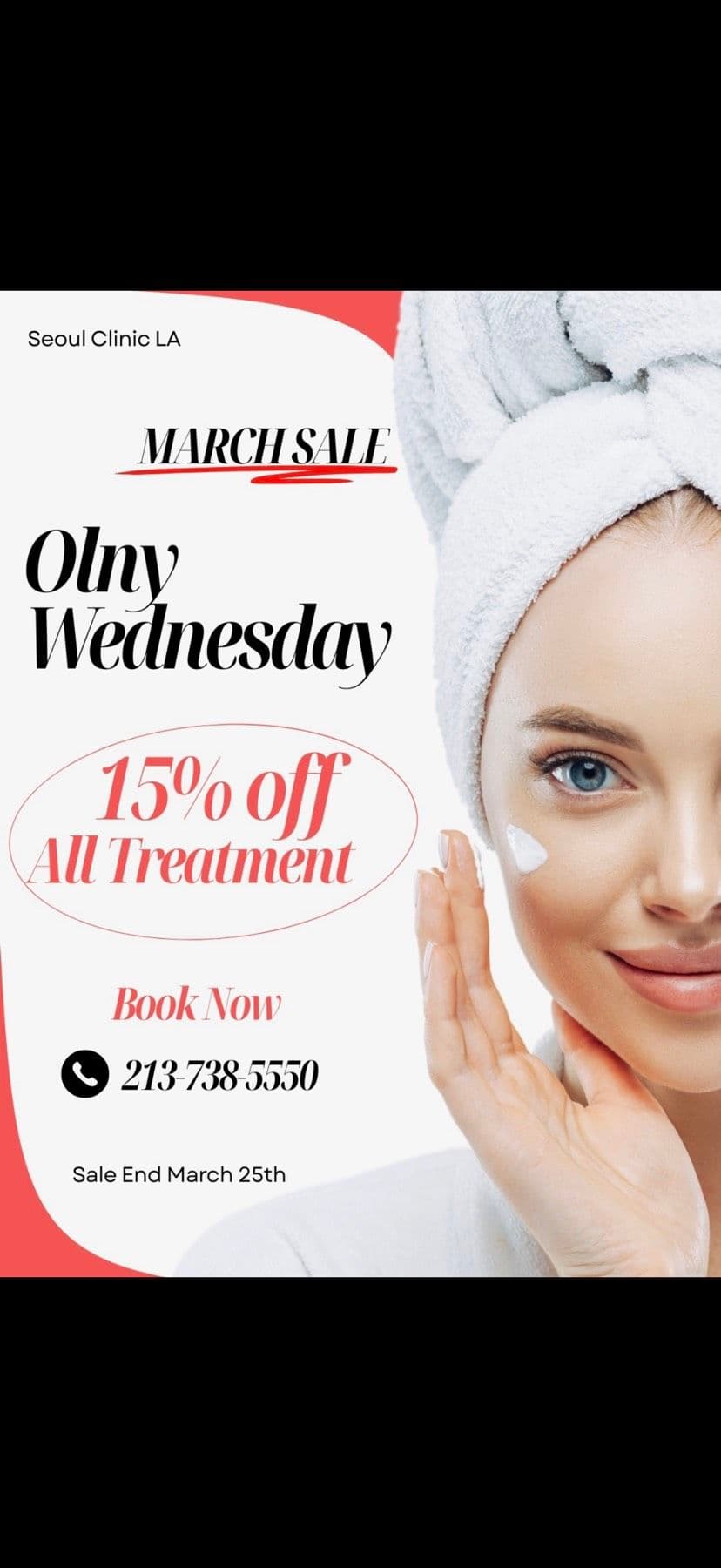 Every Wednesday 15% off - Botox laser skin booste